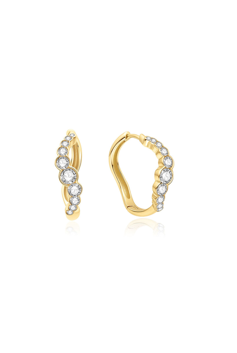 Golvende oorring goudverguld