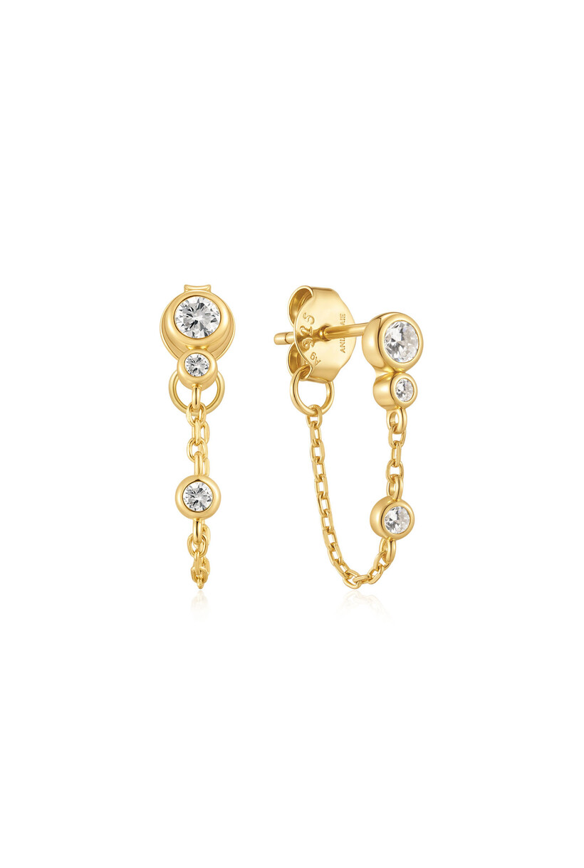 Drop Chain Stud Oorbellen