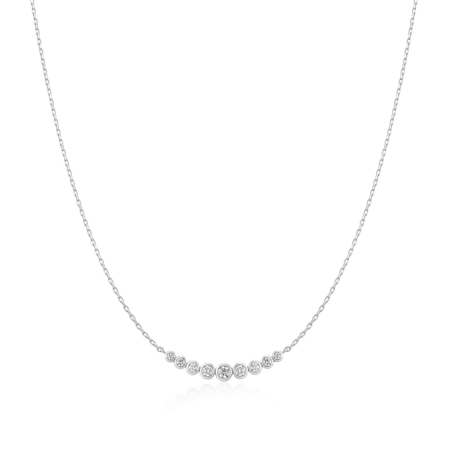 Silver Graduated Necklace-1