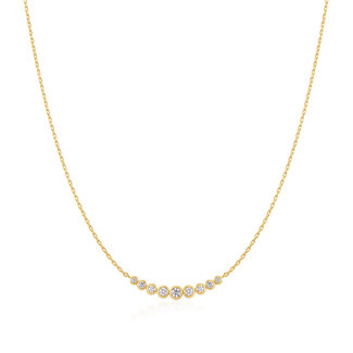 Anker schakelketting goudverguld 45 cm
