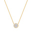 Goudvergulde pavé schakelketting met zirkonia steentjes 45 cm