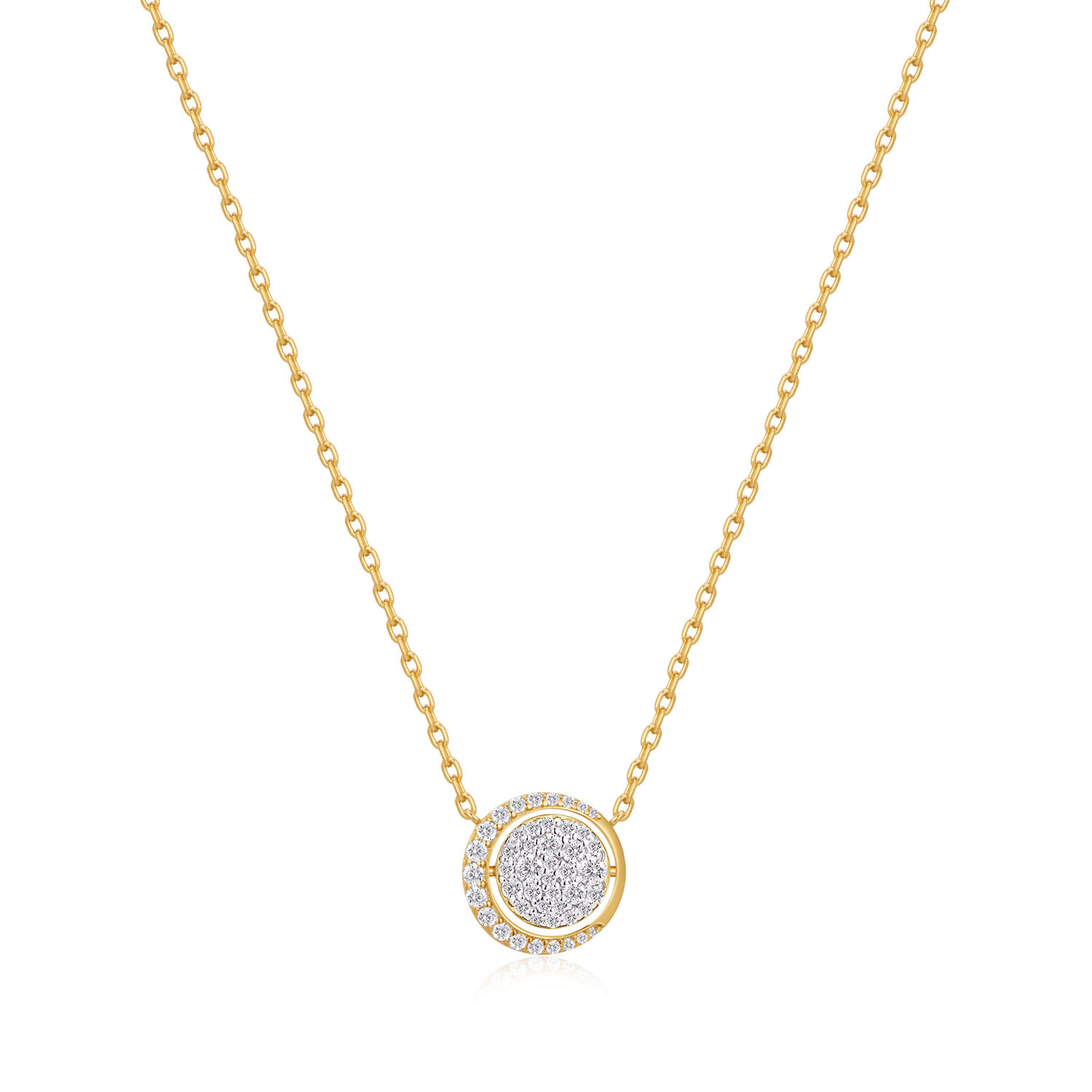 Gold Revers Moon Necklace-1