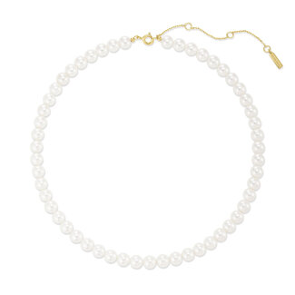 Parelketting goudverguld 45 cm