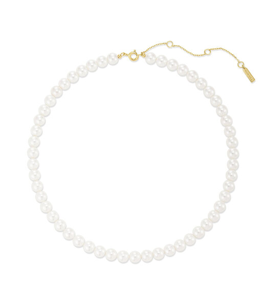 Parelketting goudverguld 45 cm