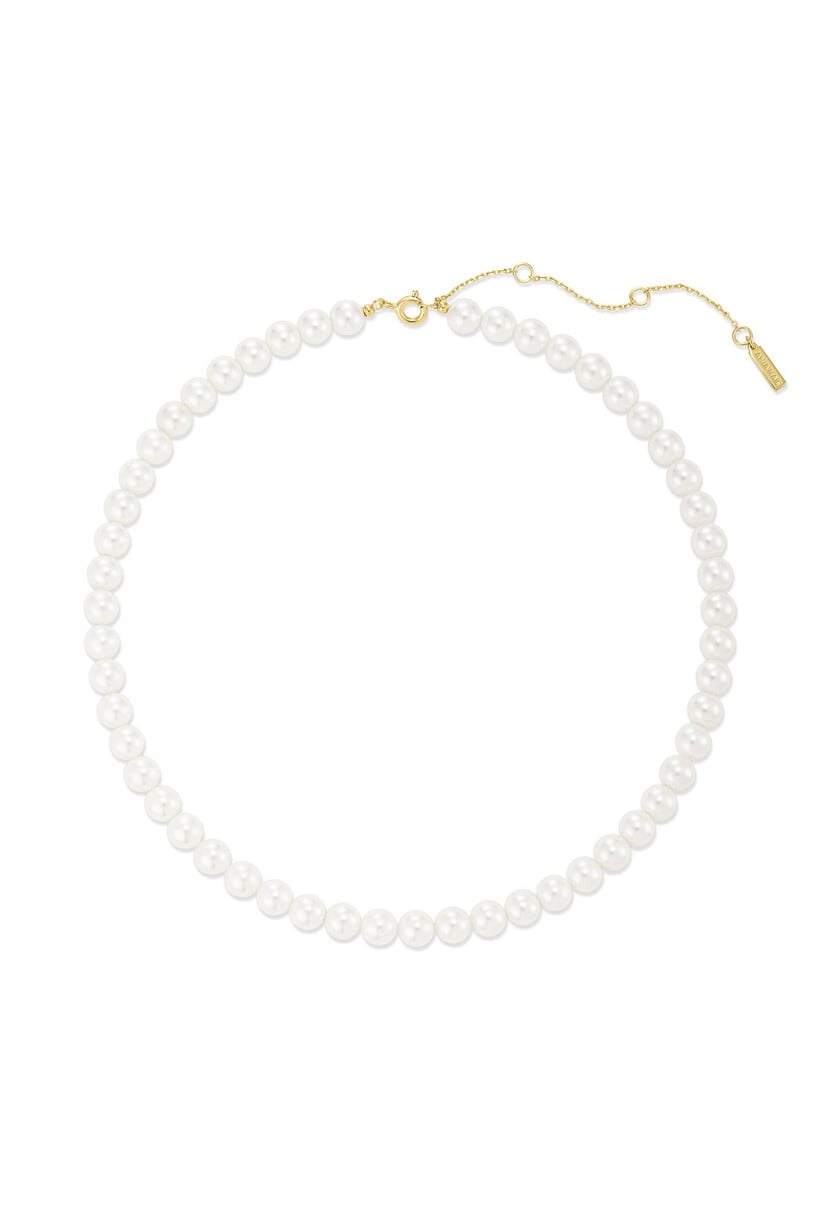 Parelketting goudverguld 45 cm