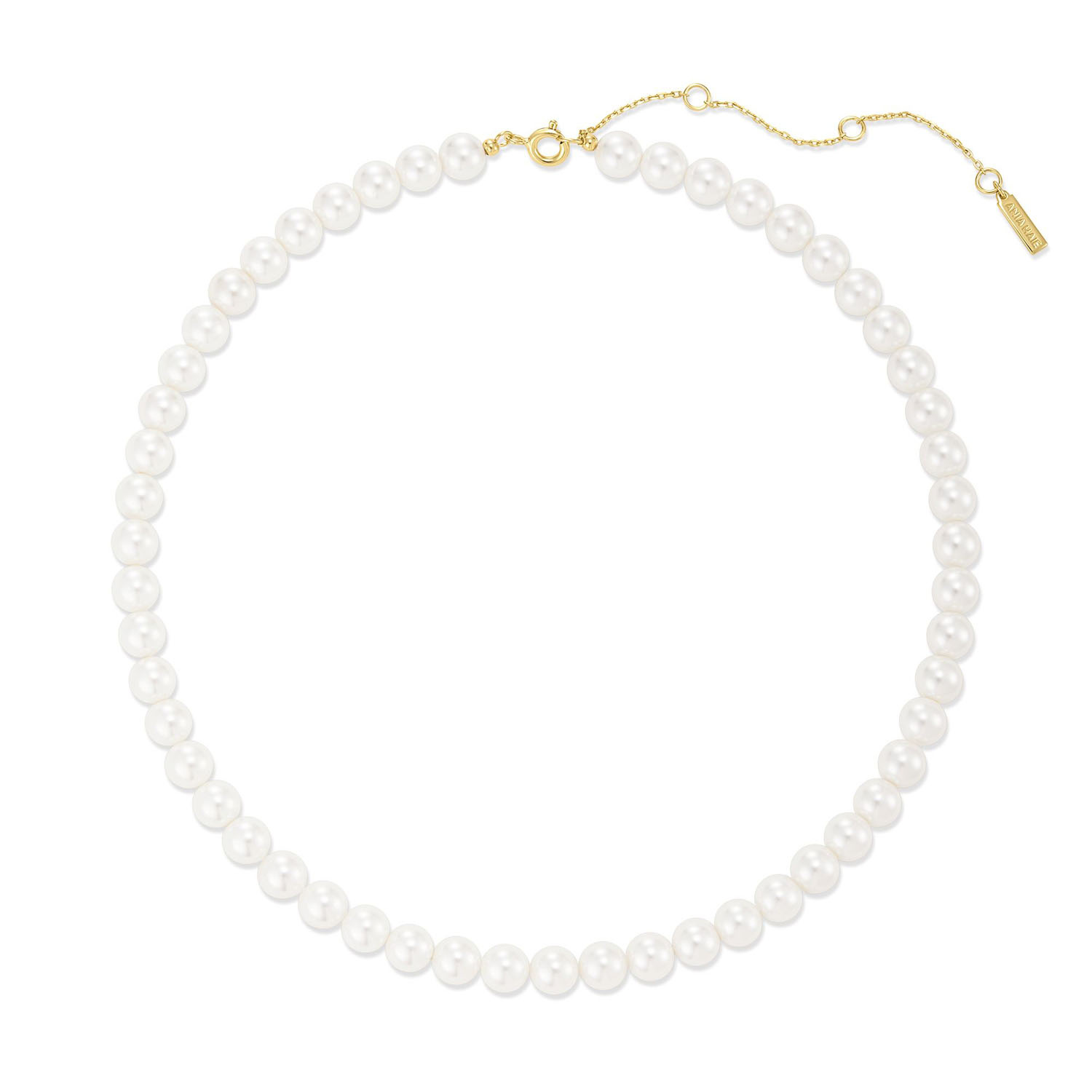 GoldPearl Beaded Necklace-1