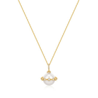 Anker schakelketting goudverguld 50 cm