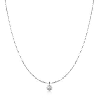 Anker schakelketting zilver 48 cm