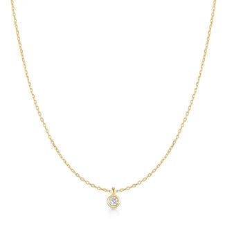 Anker schakelketting goudverguld 48 cm