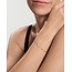Goudvergulde armband met pavé hart en zirkonia 18,5 cm