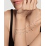 Zilveren armband met hangende druppelvormige zirkonia 18,5 cm