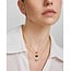 Goudvergulde ketting met organische kiezelvorm 45,5 cm
