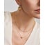 Goudvergulde ketting met organische kiezelvorm 45,5 cm