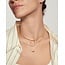 Goudvergulde ketting met organische kiezelvorm 45,5 cm