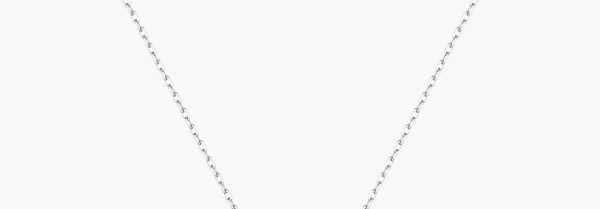 Zilveren ketting met organische kiezelvorm 45,5 cm