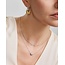 Zilveren ketting met organische kiezelvorm 45,5 cm