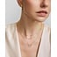 Goudvergulde ketting met waterval van druppelvormige zirkonia 45,5 cm