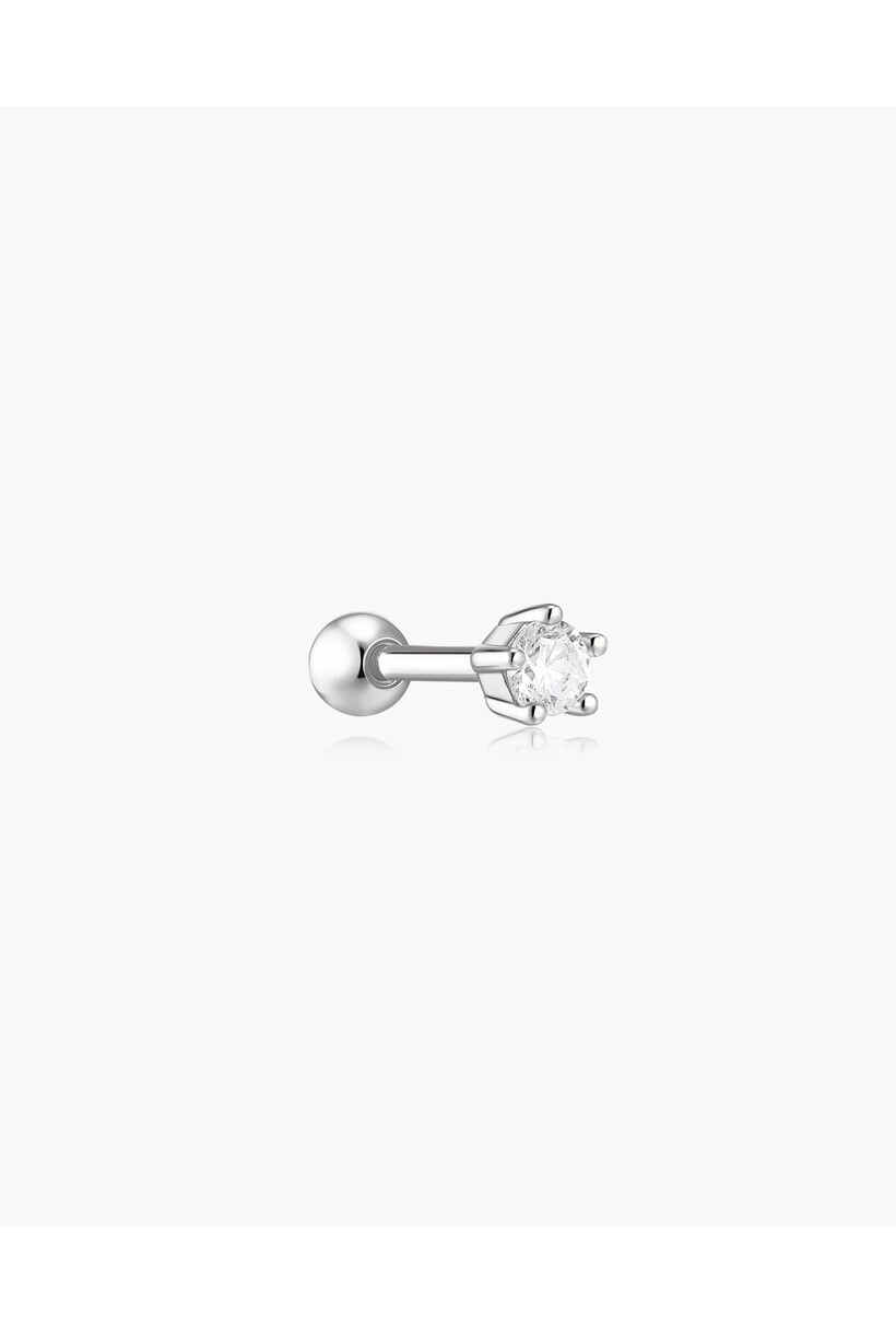 Barbell met zirkonia zilver 2,7 mm