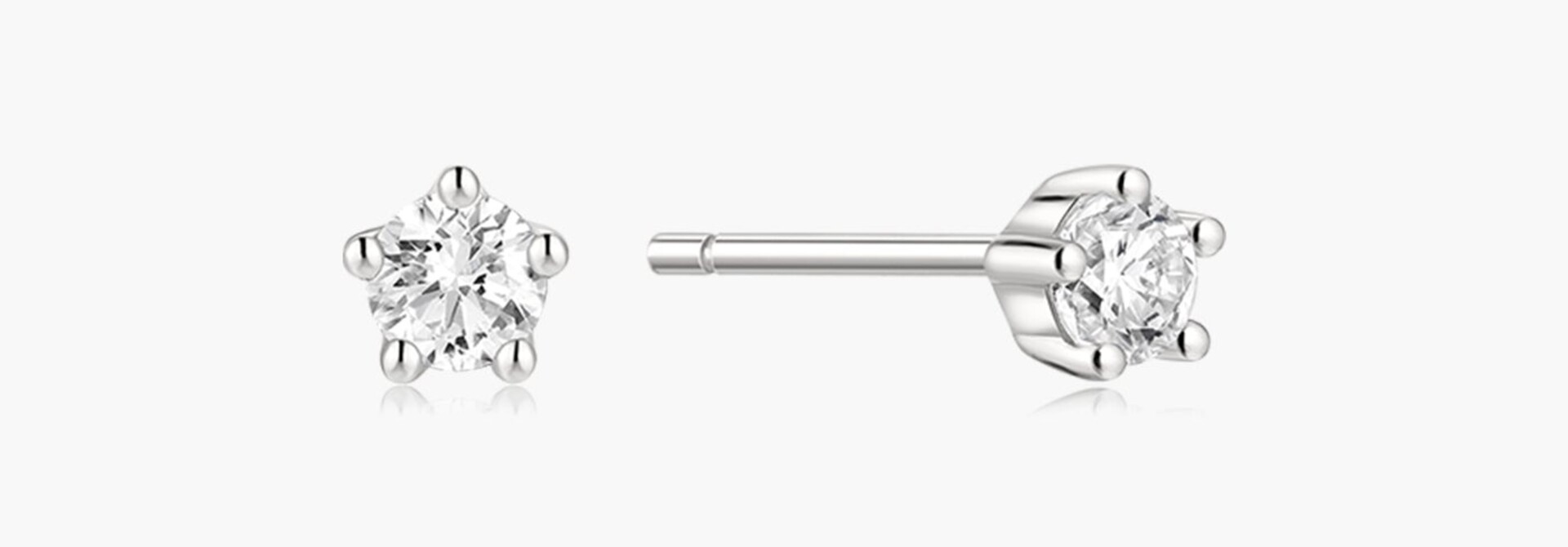 Zilveren mini-oorknopjes met zirkonia