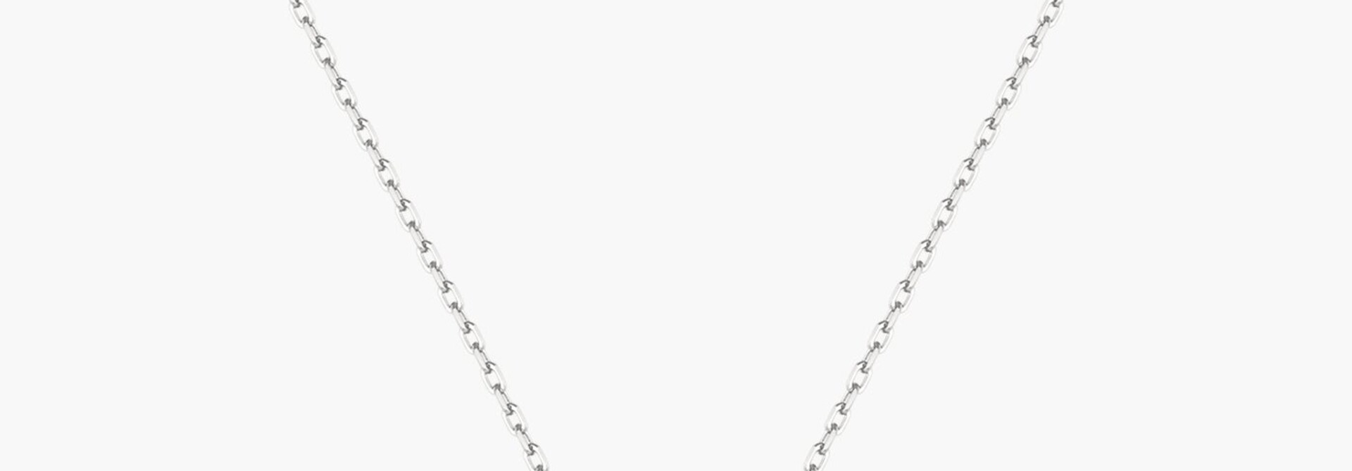 Zilveren ketting met duo van klauwgezette zirkonia 45,5 cm