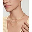 Goudvergulde ketting met pavé zirkoniaboog 45,5 cm