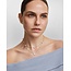Goudvergulde stationketting met schelpparels 45,5 cm