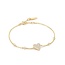 Goudvergulde armband met pavé hart en zirkonia 18,5 cm