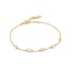 Goudvergulde armband met ronde en druppelvormige zirkonia 18,5 cm
