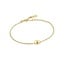 Armband met organische kiezelvorm goudverguld 18,5 cm