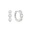 Zilveren huggie oorringen met zirkonia 8,5 mm
