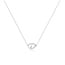 Ketting met organische kiezelvorm zilver 45,5 cm
