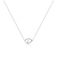 Zilveren ketting met organische kiezelvorm 45,5 cm