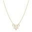 Goudvergulde ketting met waterval van druppelvormige zirkonia 45,5 cm