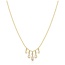 Ketting met waterval van druppelvormige zirkonia goudverguld 45,5 cm
