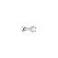 Zilveren barbell met zirkonia 2,7 mm