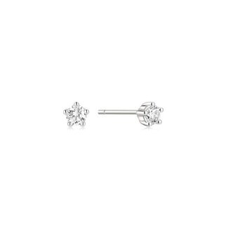 Mini-oorknopjes met zirkonia zilver
