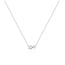 Ketting met duo van klauwgezette zirkonia zilver 45,5 cm