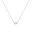 Zilveren ketting met duo van klauwgezette zirkonia 45,5 cm
