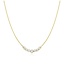 Ketting met pavé zirkoniaboog goudverguld 45,5 cm