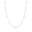 Goudvergulde stationketting met schelpparels 45,5 cm