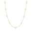 Stationketting met schelpparels goudverguld 45,5 cm