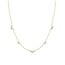 Goudvergulde stationketting met zirkoniaclusters 45,5 cm