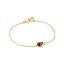 Armband met tijgeroog in kiezelvorm goudverguld 18,5 cm