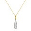 Goudvergulde ketting met pavé druppelhanger 53 cm