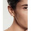 Goudvergulde bolle oorknopjes met pavé zirkonia 9 mm