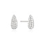 Zilveren bolle oorknopjes met pavé zirkonia 9 mm