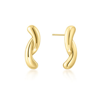 Twist oorstekers goudverguld 26 mm