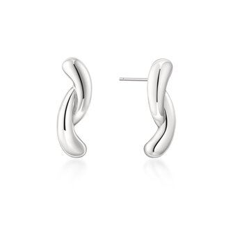 Twist oorstekers zilver 26 mm