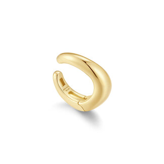 Golvende ear cuff goudverguld 9 mm