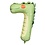 PartyDeco® Foliecijfer 7 – Krokodil